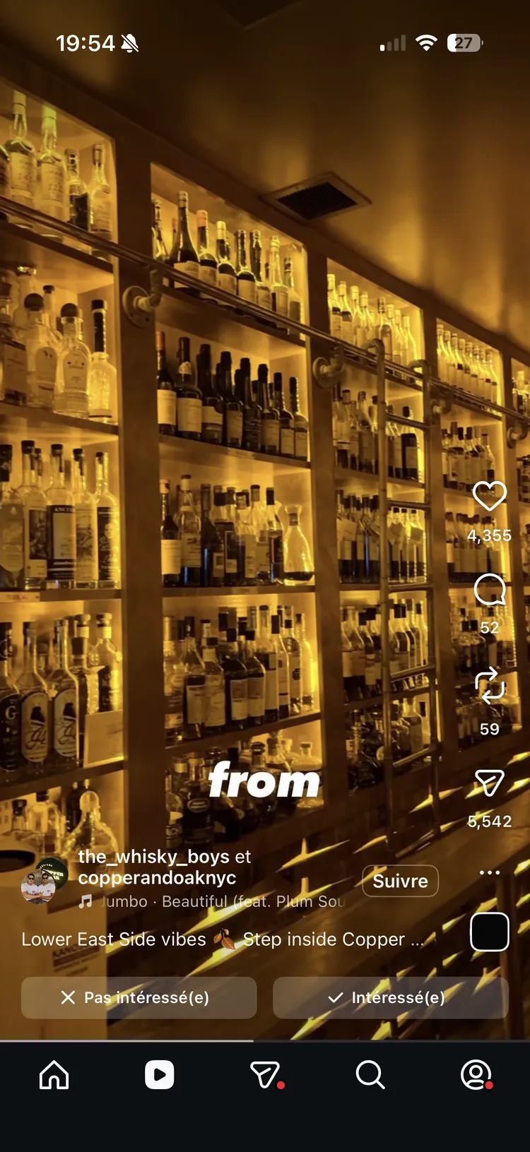 Instagram reel with share button